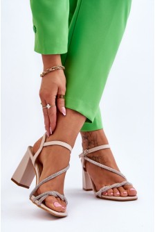 Sandalai su kulnu model 179142 Step in style