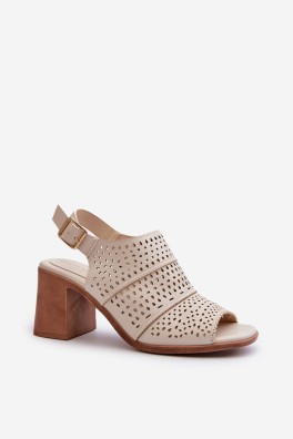 Sandalai su kulnu model 195749 Step in style