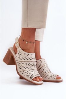 Sandalai su kulnu model 195749 Step in style