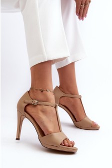 Sandalai su kulnu model 196239 Step in style