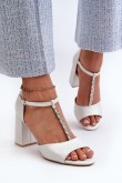 Sandalai su kulnu model 196319 Step in style