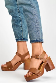 Sandalai su kulnu model 196987 PRIMO