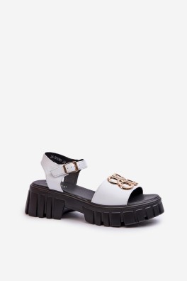 Sandalai su kulnu model 197108 Step in style