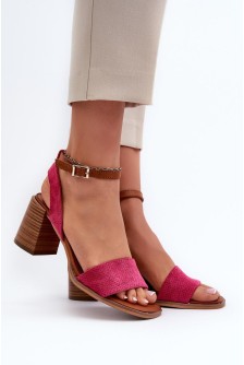 Sandalai su kulnu model 197902 Step in style