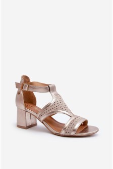 Sandalai su kulnu model 198129 Step in style