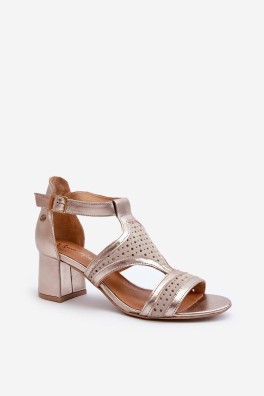 Sandalai su kulnu model 198129 Step in style