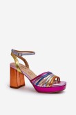 Sandalai su kulnu model 198139 Step in style