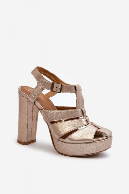 Sandalai su kulnu model 198400 Step in style