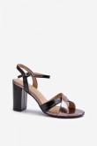 Sandalai su kulnu model 198678 Step in style