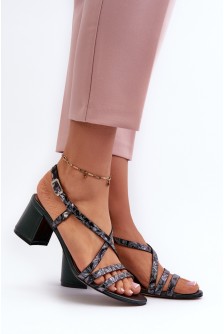 Sandalai su kulnu model 198794 Step in style