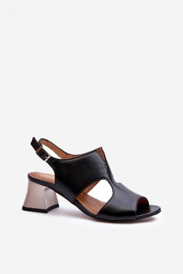 Sandalai su kulnu model 198797 Step in style