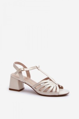 Sandalai su kulnu model 198815 Step in style