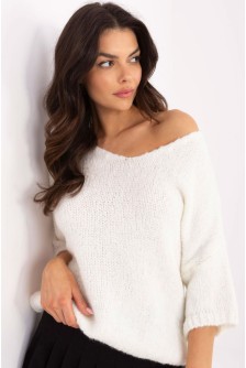 Megztinis trumpomis rankovėmis model 208728 Italy Moda