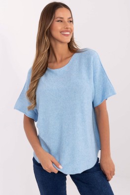 Megztinis trumpomis rankovėmis model 209981 Italy Moda