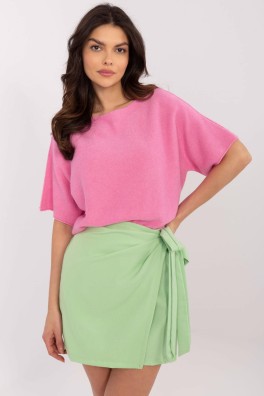 Megztinis trumpomis rankovėmis model 209982 Italy Moda