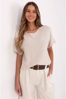 Megztinis trumpomis rankovėmis model 209989 Italy Moda