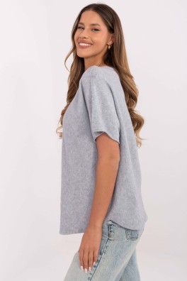 Megztinis trumpomis rankovėmis model 209990 Italy Moda