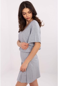 Megztinis trumpomis rankovėmis model 209992 Italy Moda