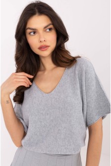 Megztinis trumpomis rankovėmis model 209992 Italy Moda