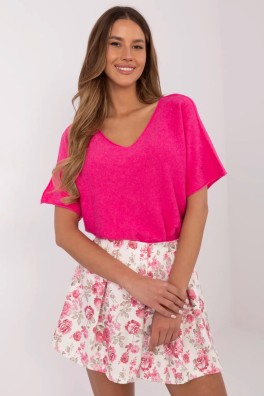 Megztinis trumpomis rankovėmis model 209993 Italy Moda