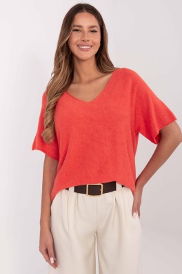 Megztinis trumpomis rankovėmis model 209996 Italy Moda