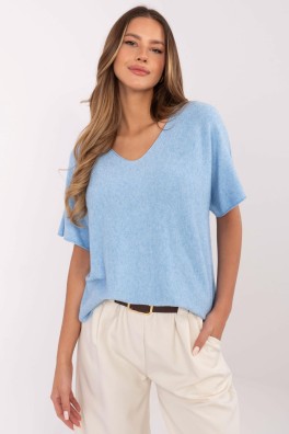 Megztinis trumpomis rankovėmis model 209997 Italy Moda