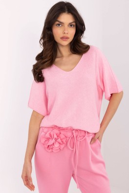 Megztinis trumpomis rankovėmis model 210000 Italy Moda