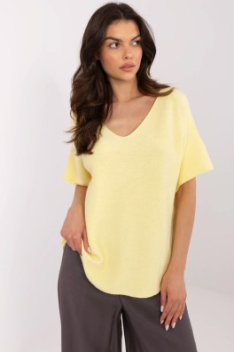 Megztinis trumpomis rankovėmis model 211455 Italy Moda