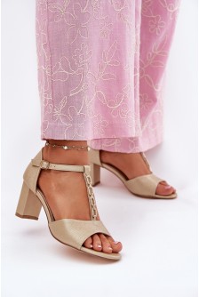 Sandalai su kulnu model 213161 Step in style