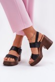 Sandalai su kulnu model 213164 Step in style
