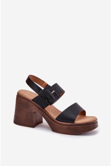 Sandalai su kulnu model 213164 Step in style