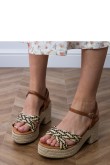 Sandalai su kulnu model 213410 PRIMO