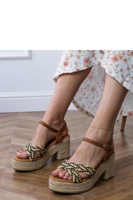 Sandalai su kulnu model 213410 PRIMO