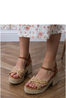 Sandalai su kulnu model 213411 PRIMO