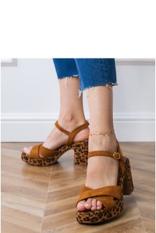 Sandalai su kulnu model 213413 PRIMO