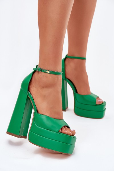 Sandalai su kulnu model 213911 Step in style