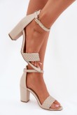 Sandalai su kulnu model 213925 Step in style
