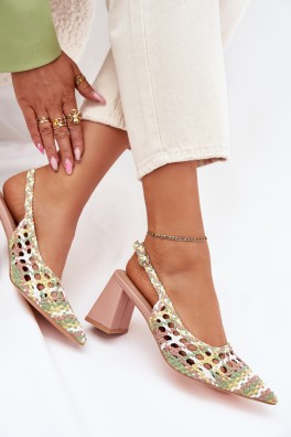 Sandalai su kulnu model 214085 Step in style