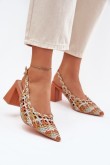 Sandalai su kulnu model 214086 Step in style
