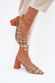Sandalai su kulnu model 214086 Step in style