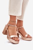 Sandalai su kulnu model 214092 Step in style