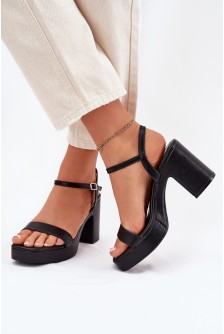 Sandalai su kulnu model 214093 Step in style