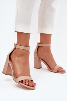 Sandalai su kulnu model 214339 Step in style