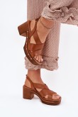 Sandalai su kulnu model 214390 Step in style