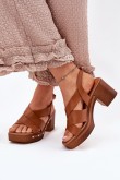 Sandalai su kulnu model 214390 Step in style