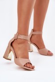 Sandalai su kulnu model 214392 Step in style