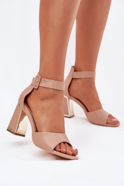 Sandalai su kulnu model 214392 Step in style