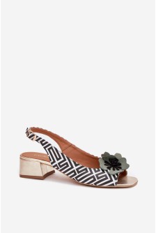 Sandalai su kulnu model 214683 Step in style