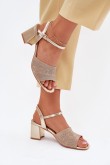 Sandalai su kulnu model 214685 Step in style