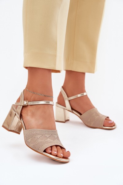 Sandalai su kulnu model 214685 Step in style
